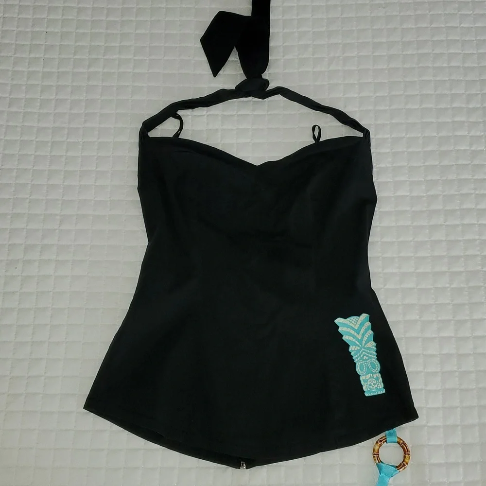 Lucky 13 Vintage Pinup Bombshell Tiki Halter - Picture 1 of 5